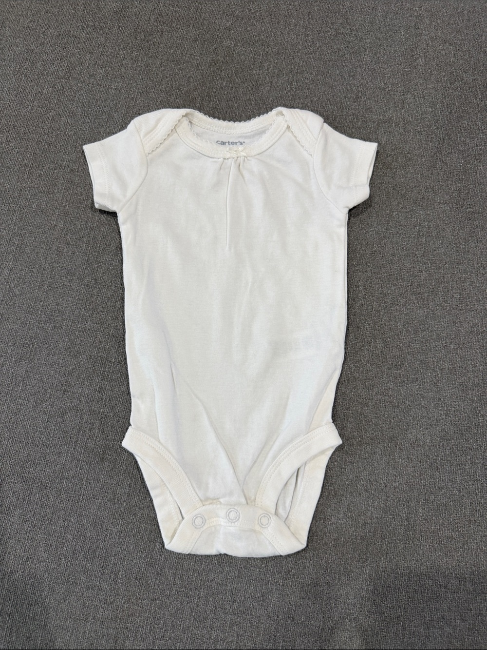Carter's White Short-Sleeve Cotton Bodysuit